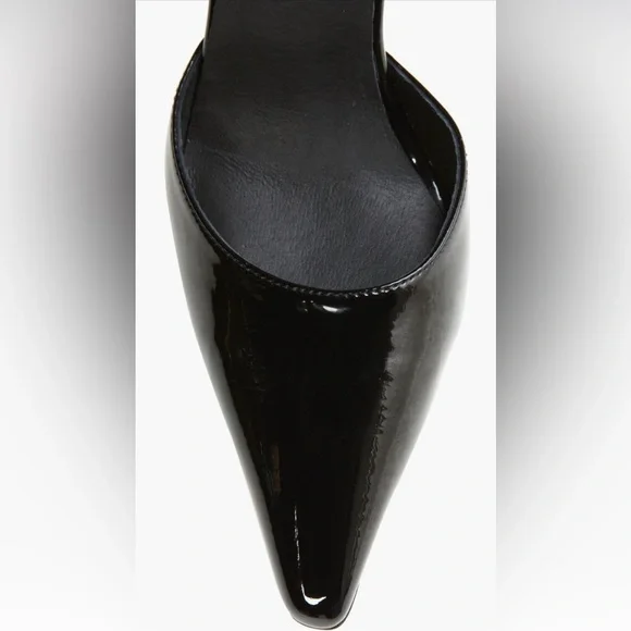 Jeffrey Campbell Demi d'Orsay pump in Black Patent finish with gold- tone Heels - Picture 15 of 15